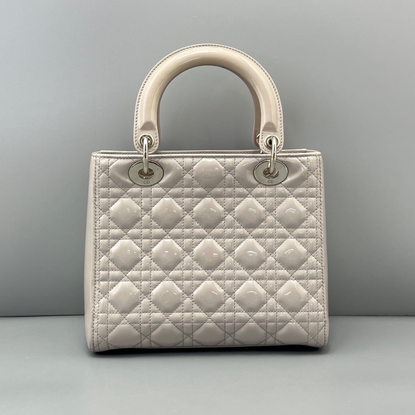 Dior - Lady Dior - Patent leather - Grey - (medium)