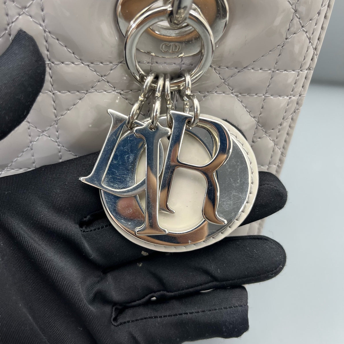 Dior - Lady Dior - Patent leather - Grey - (medium)