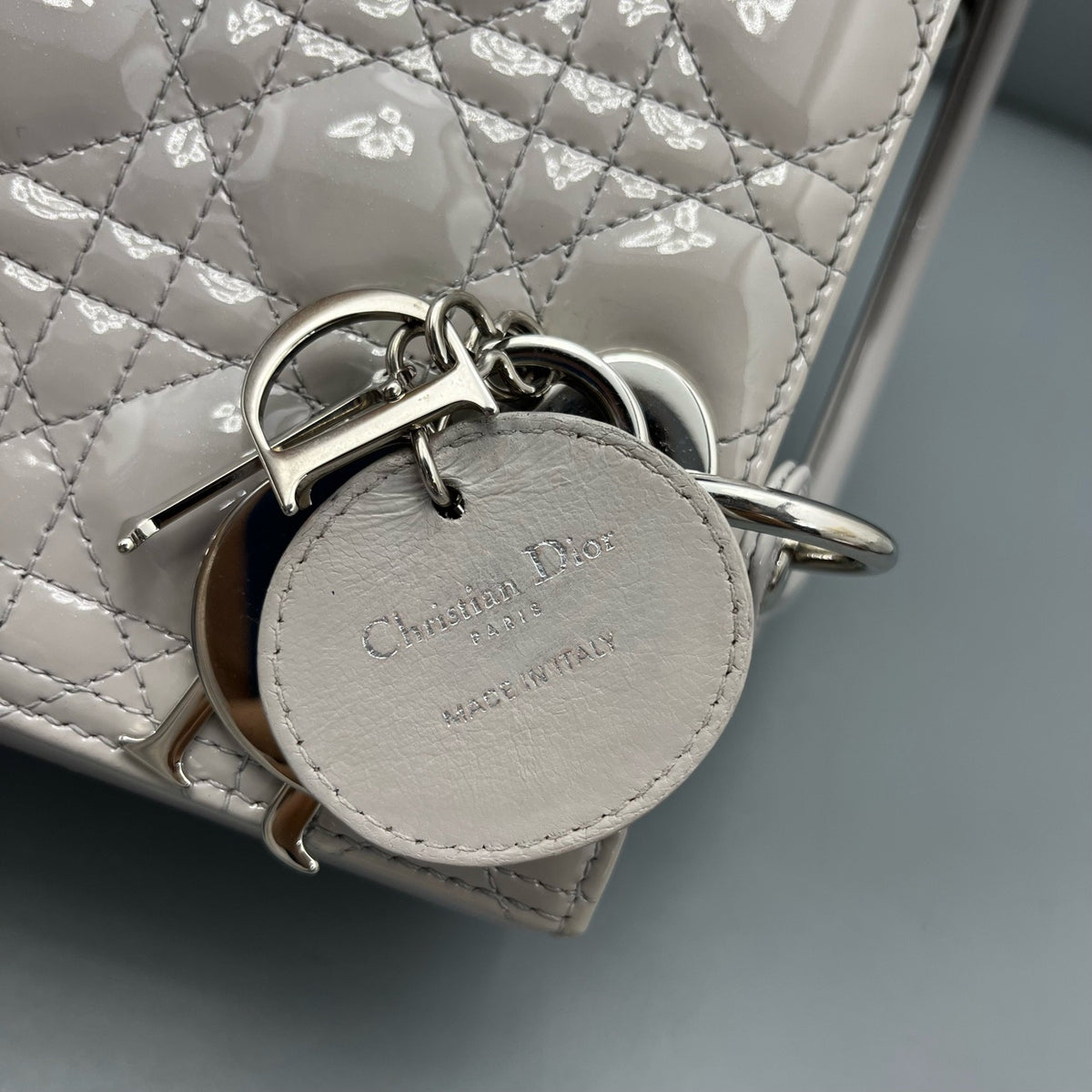 Dior - Lady Dior - Patent leather - Grey - (medium)