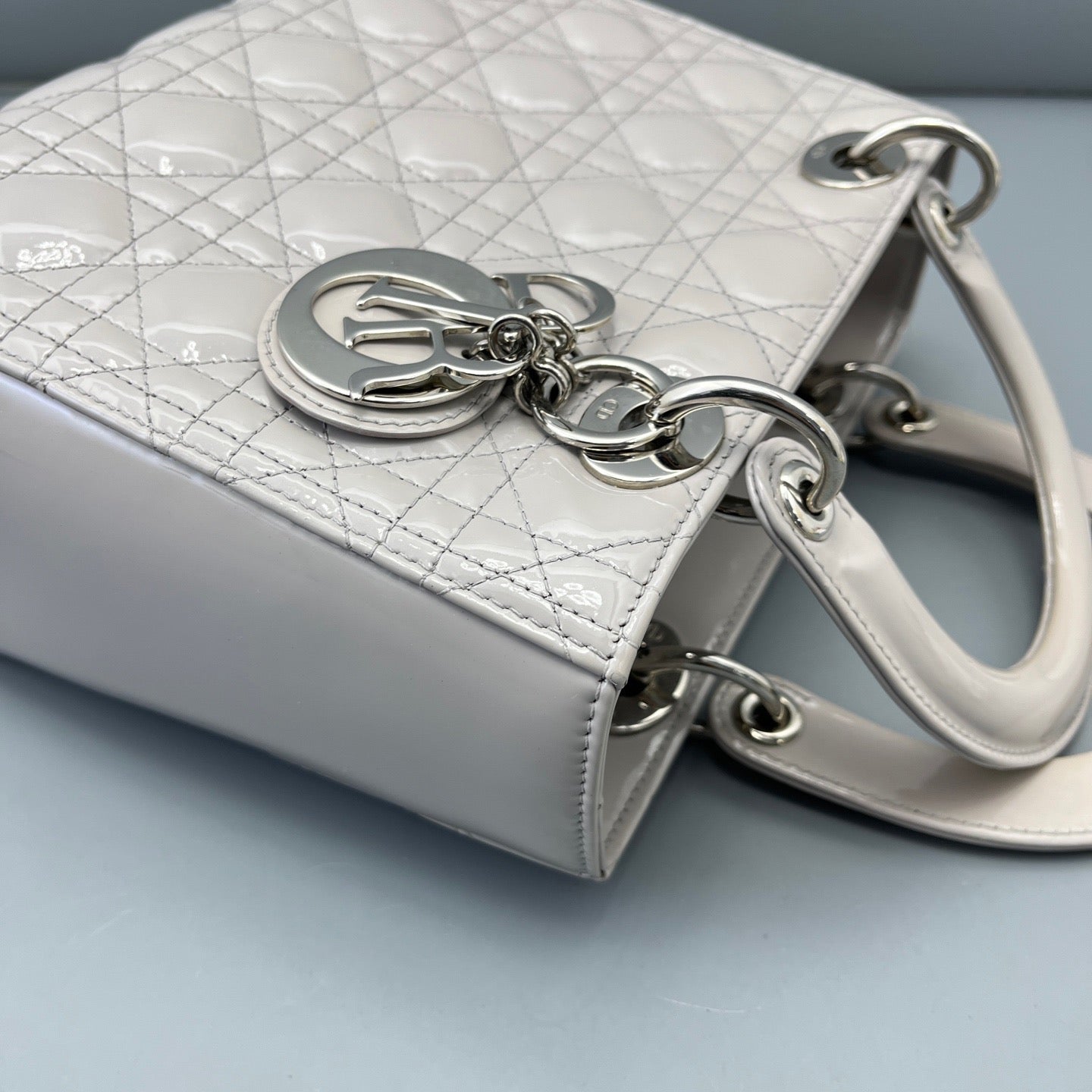 Dior - Lady Dior - Patent leather - Grey - (medium)