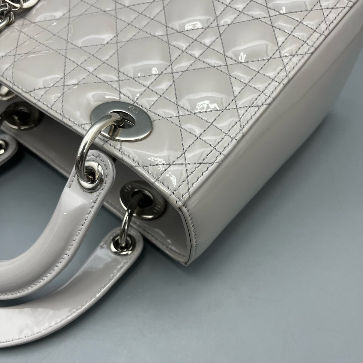 Dior - Lady Dior - Patent leather - Grey - (medium)