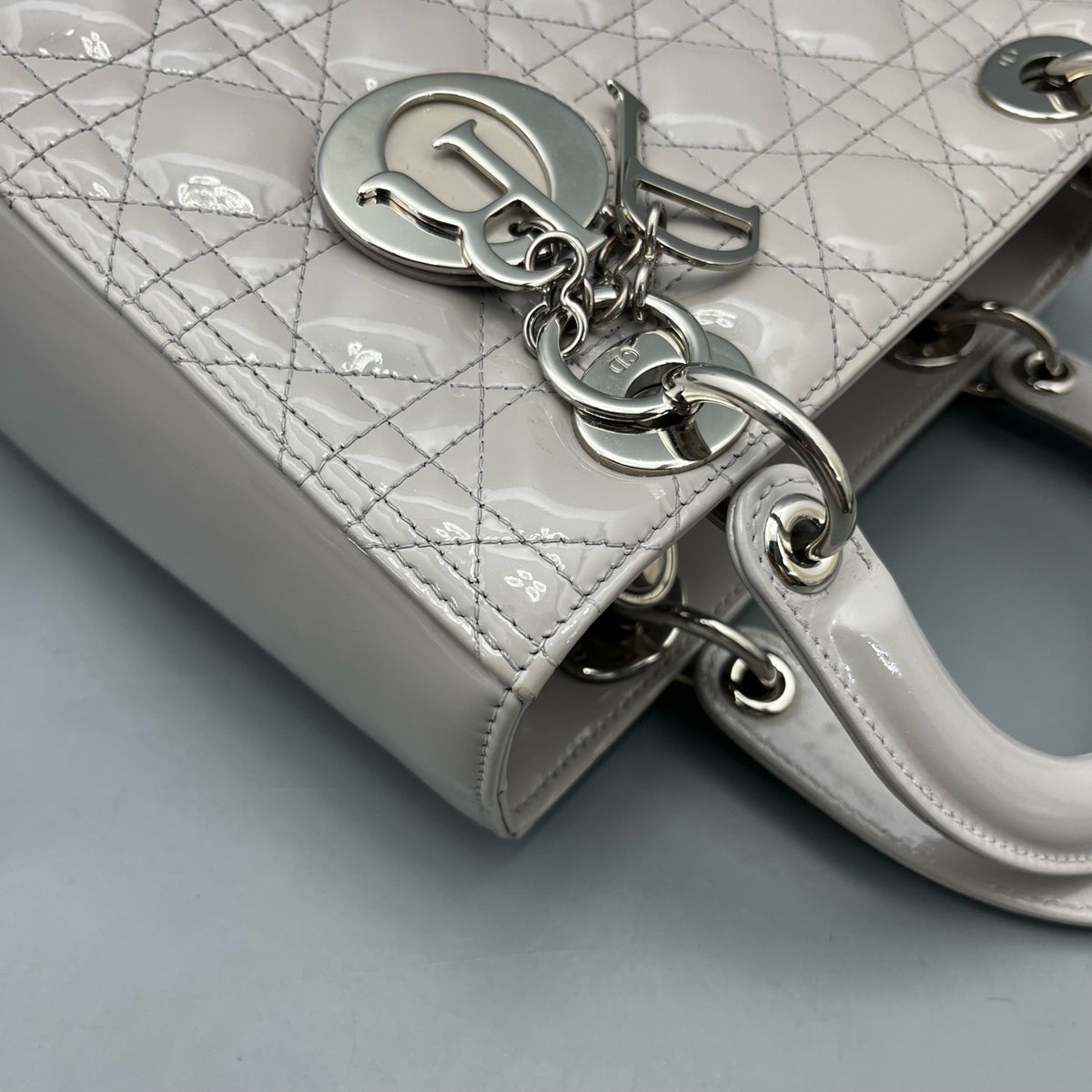 Dior - Lady Dior - Patent leather - Grey - (medium)