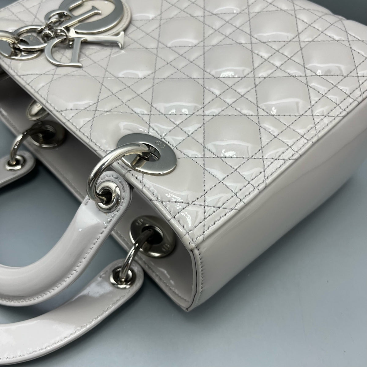 Dior - Lady Dior - Patent leather - Grey - (medium)