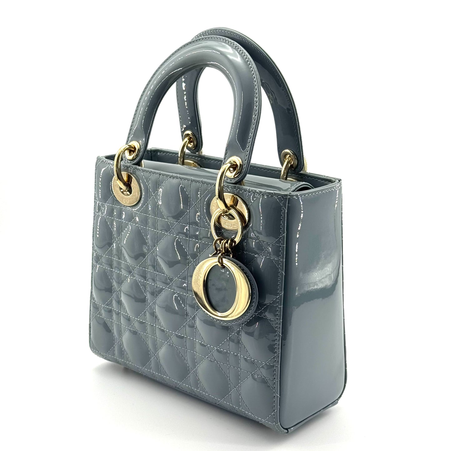 Dior - Lady Dior - Patent leather - Grey - (mini)