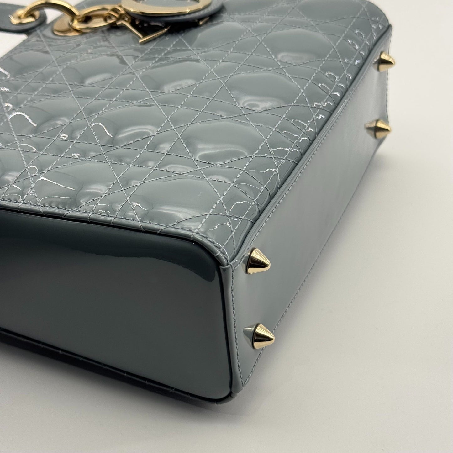 Dior - Lady Dior - Patent leather - Grey - (mini)