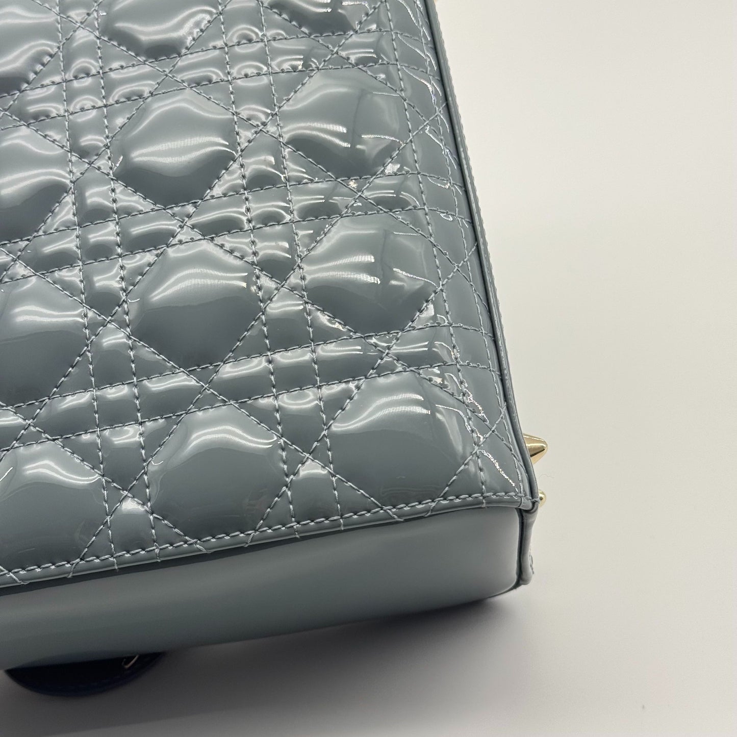 Dior - Lady Dior - Patent leather - Grey - (mini)