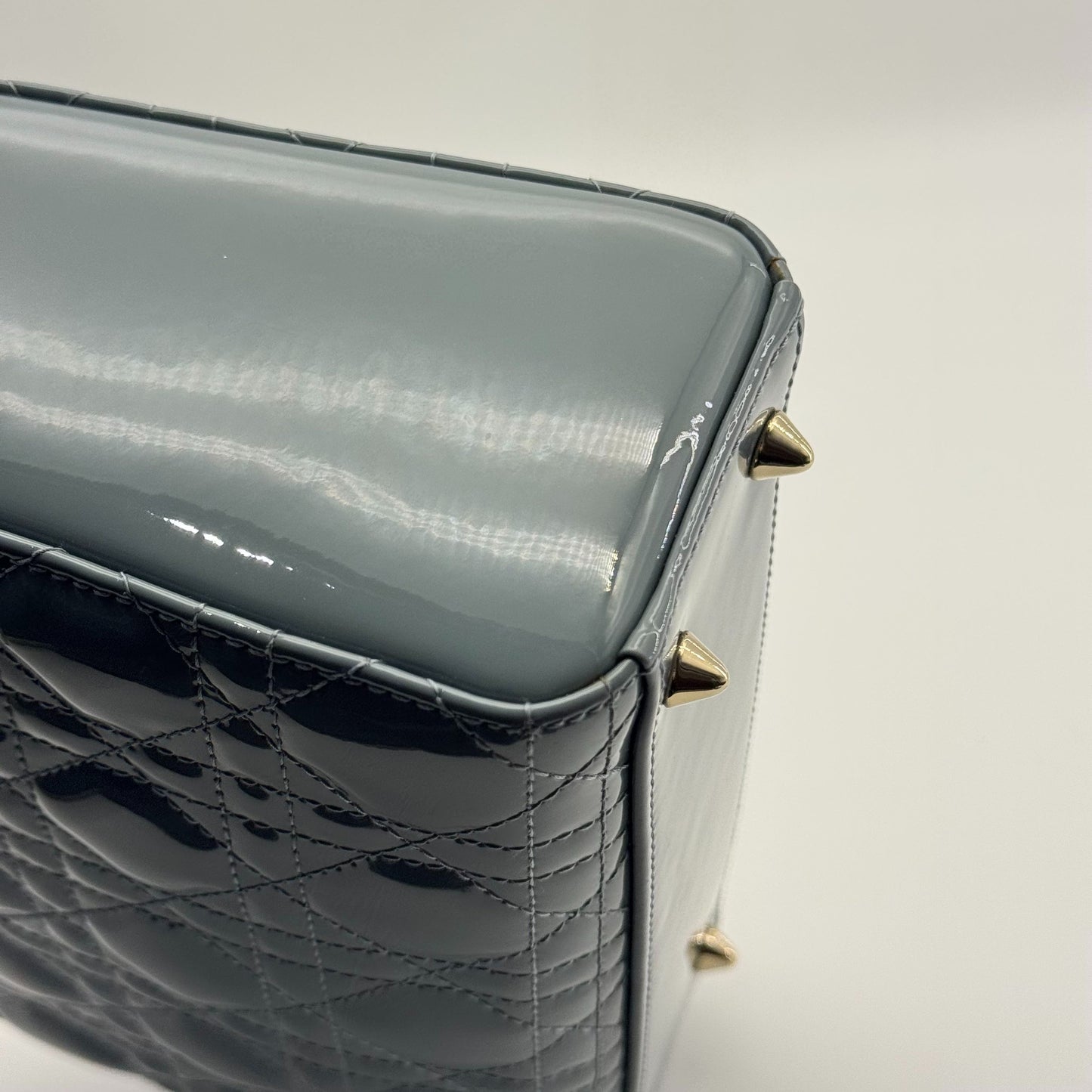 Dior - Lady Dior - Patent leather - Grey - (mini)