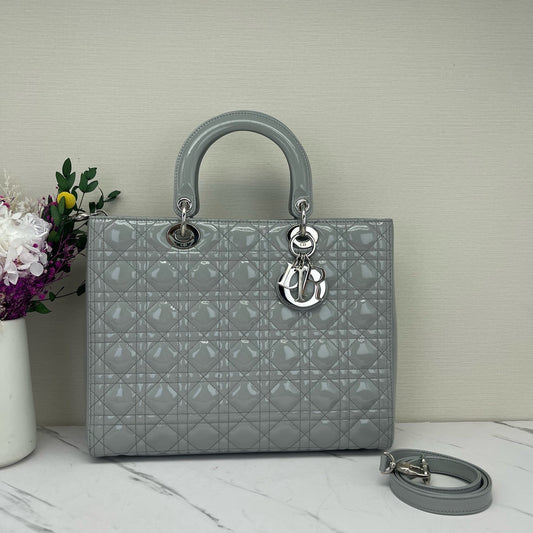 Dior - Lady Dior - Patent leather - Grey - (Other)