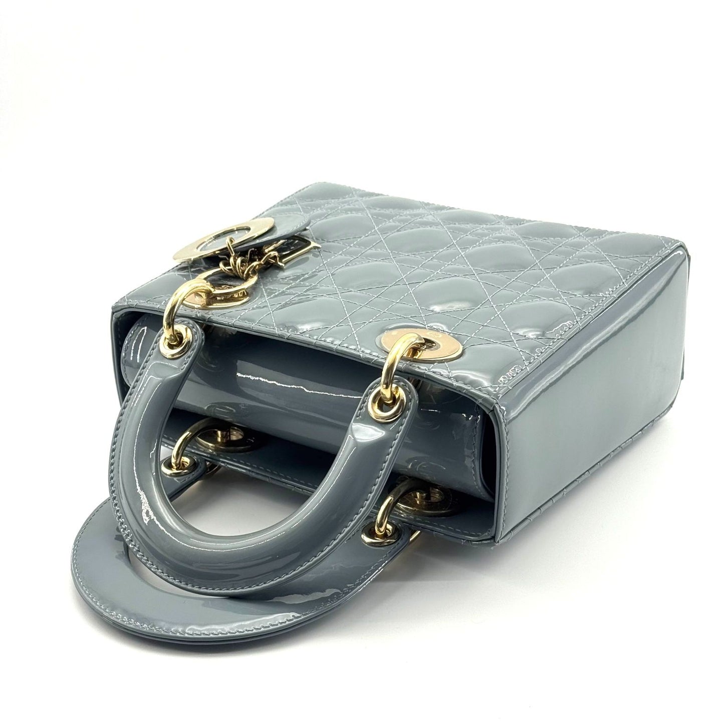 Dior - Lady Dior - Patent leather - Grey - (Small)