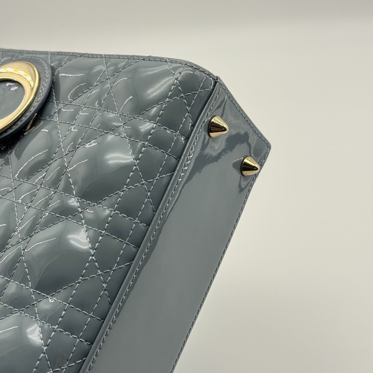 Dior - Lady Dior - Patent leather - Grey - (Small)