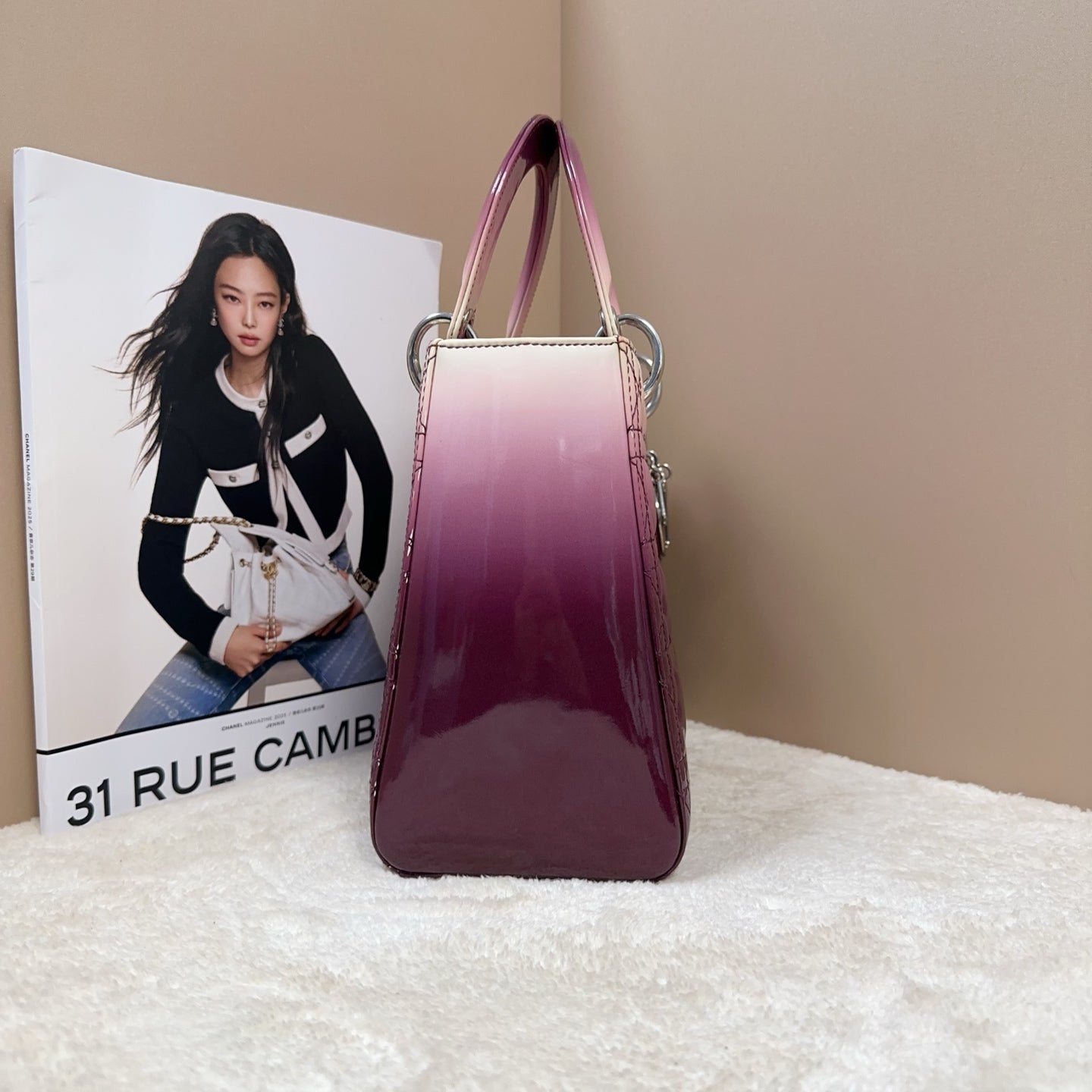 Dior - Lady Dior - Patent leather - Multicolour - (medium)