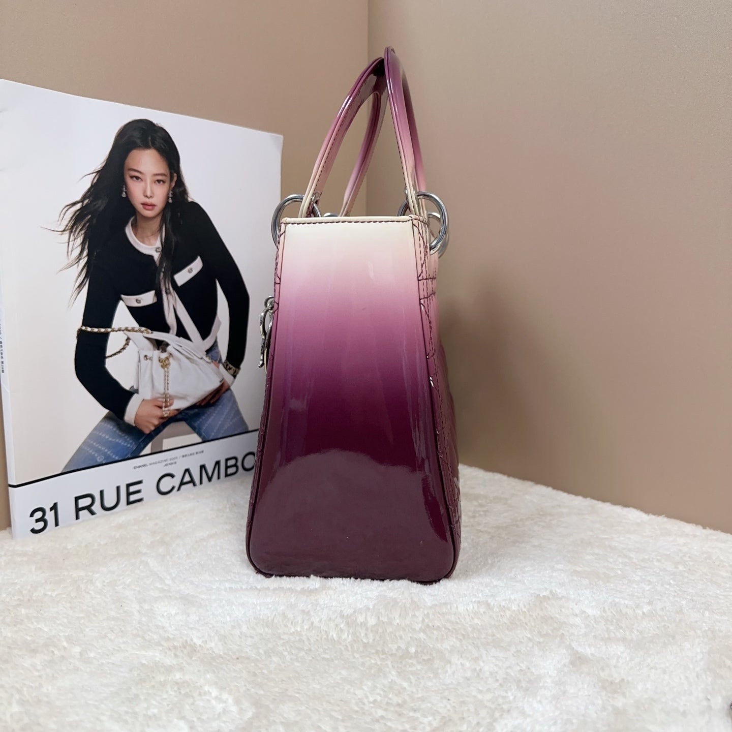 Dior - Lady Dior - Patent leather - Multicolour - (medium)