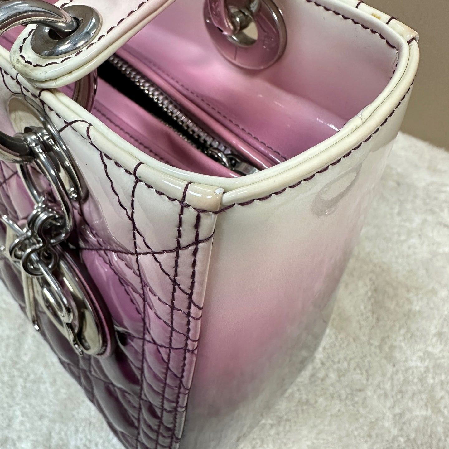 Dior - Lady Dior - Patent leather - Multicolour - (medium)