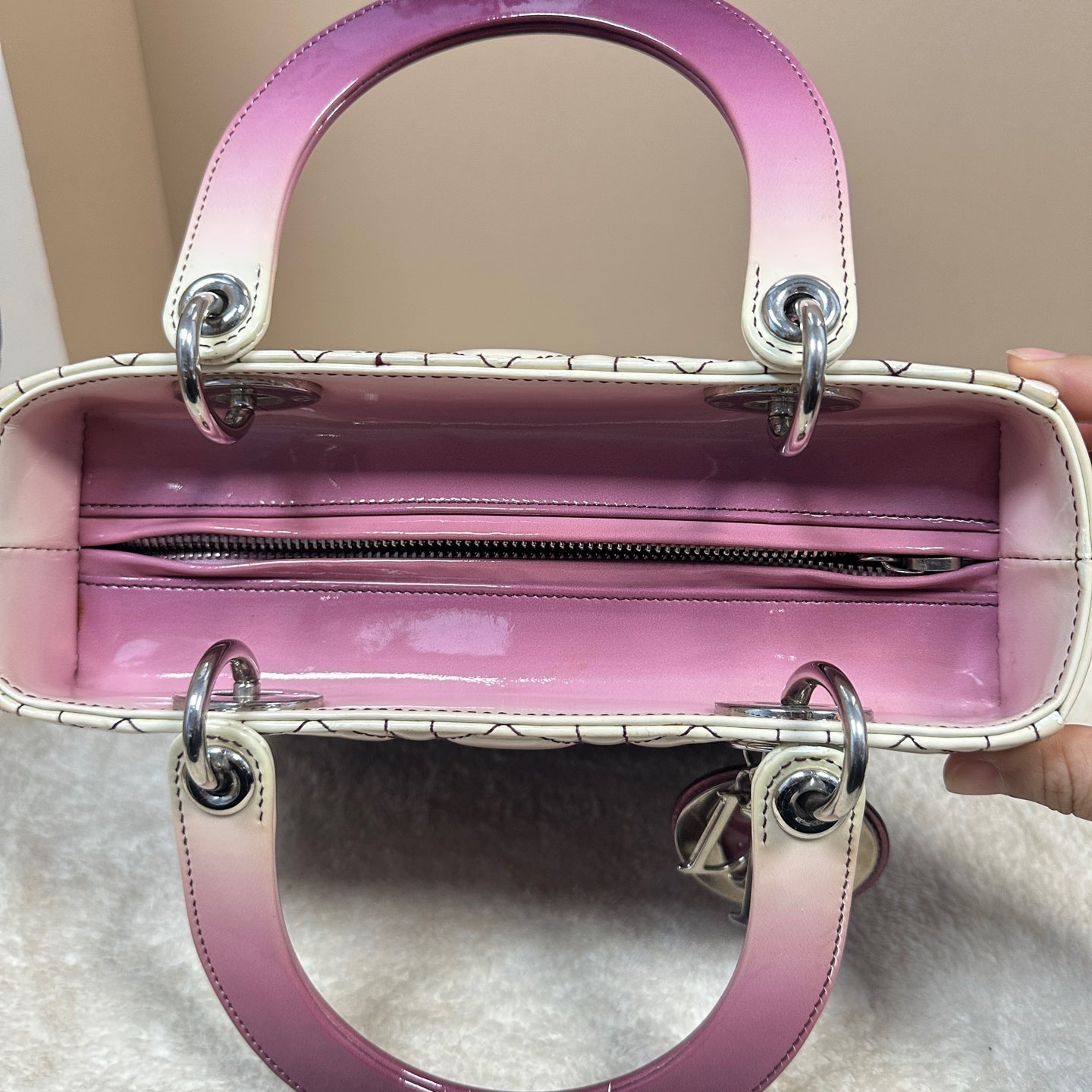 Dior - Lady Dior - Patent leather - Multicolour - (medium)