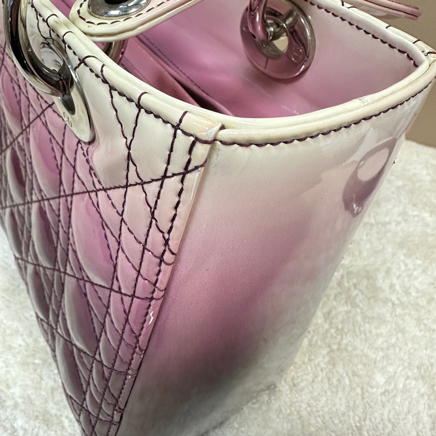 Dior - Lady Dior - Patent leather - Multicolour - (medium)
