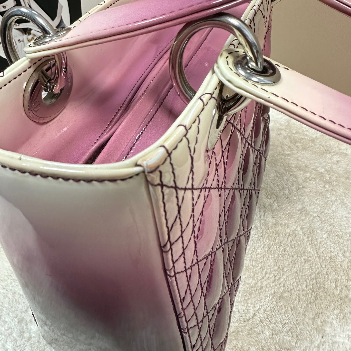 Dior - Lady Dior - Patent leather - Multicolour - (medium)