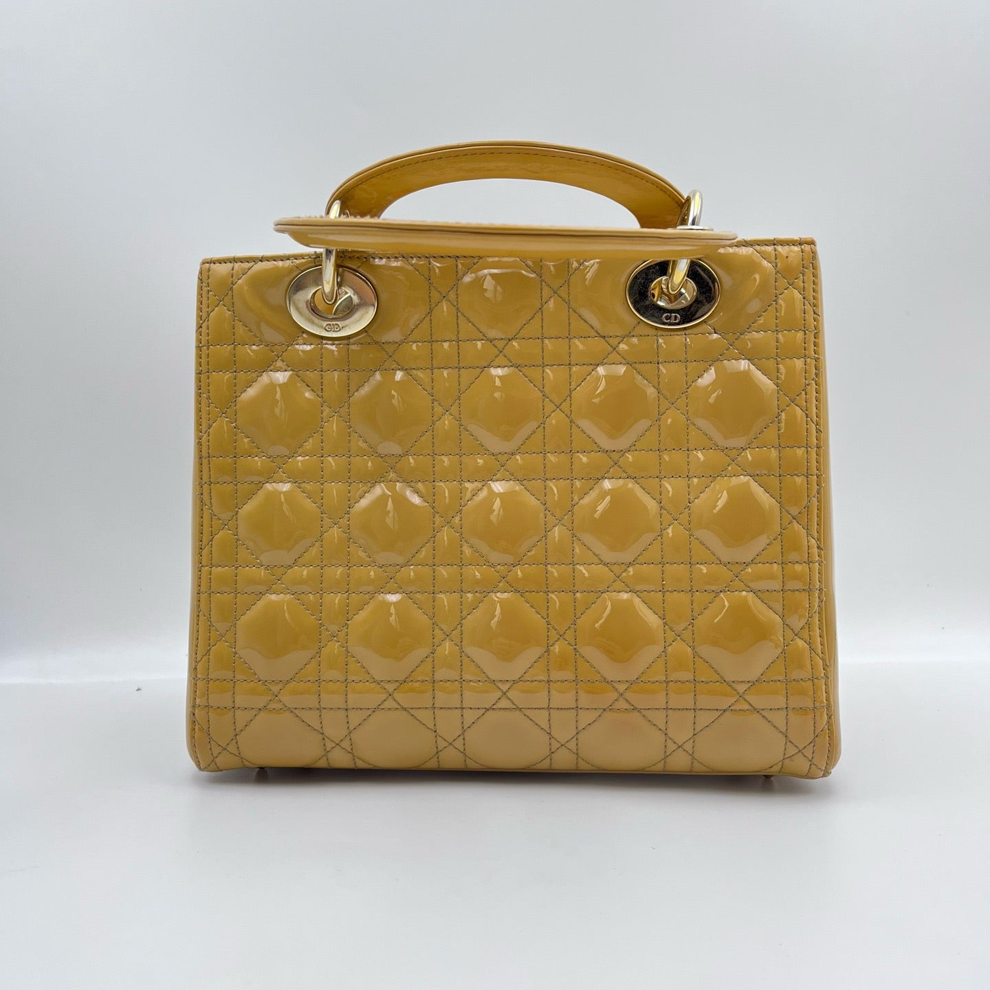 Dior - Lady Dior - Patent leather - Orange - (medium)