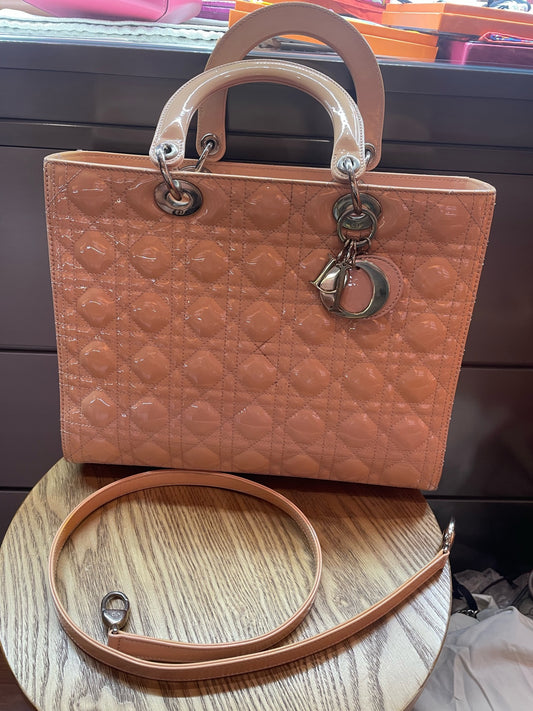 Dior - Lady Dior - Patent leather - Pink - (medium)
