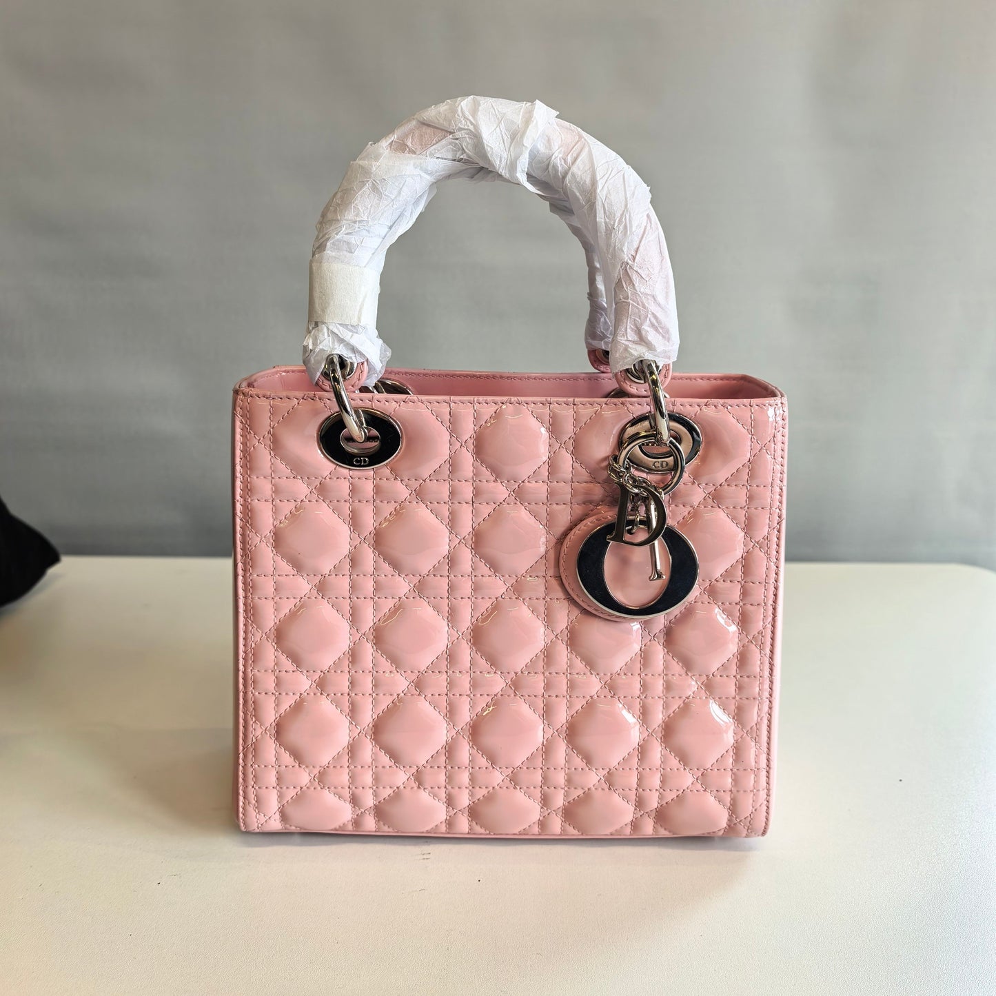 Dior - Lady Dior - Patent leather - Pink - (medium)
