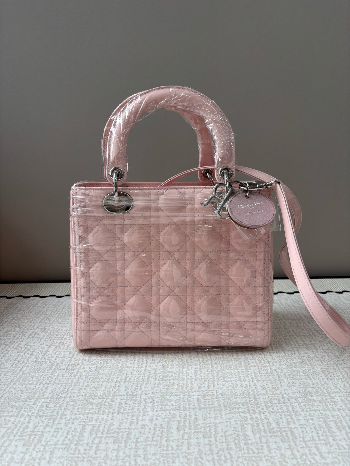 Dior - Lady Dior - Patent leather - Pink - (medium)