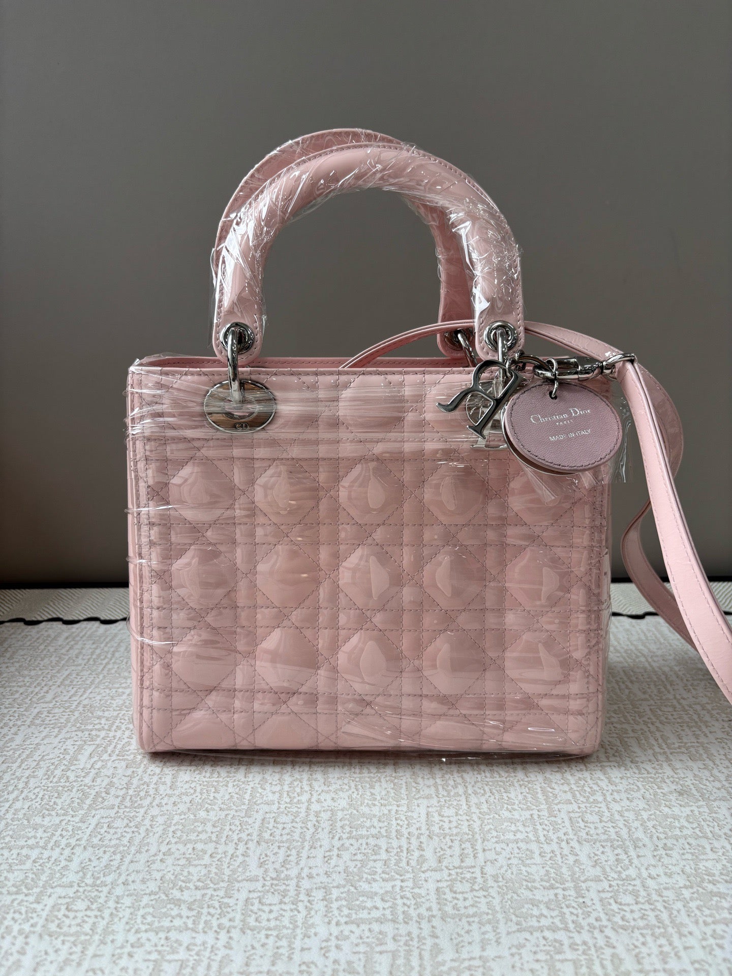 Dior - Lady Dior - Patent leather - Pink - (medium)