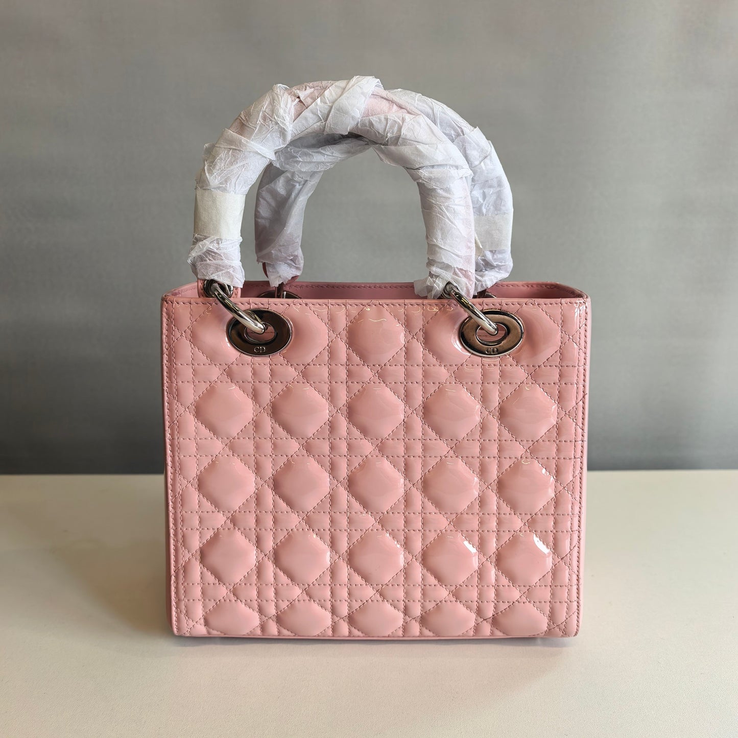 Dior - Lady Dior - Patent leather - Pink - (medium)