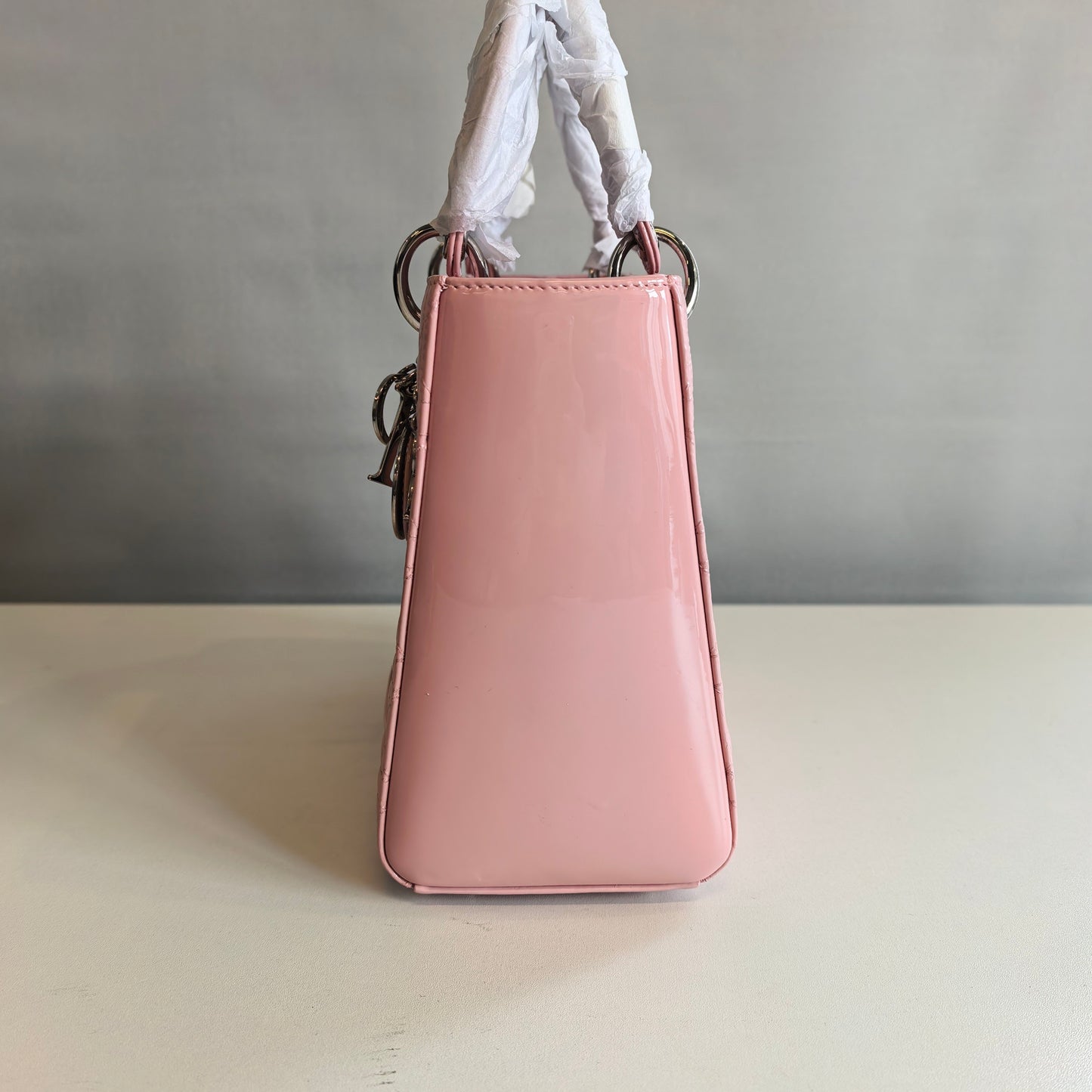 Dior - Lady Dior - Patent leather - Pink - (medium)