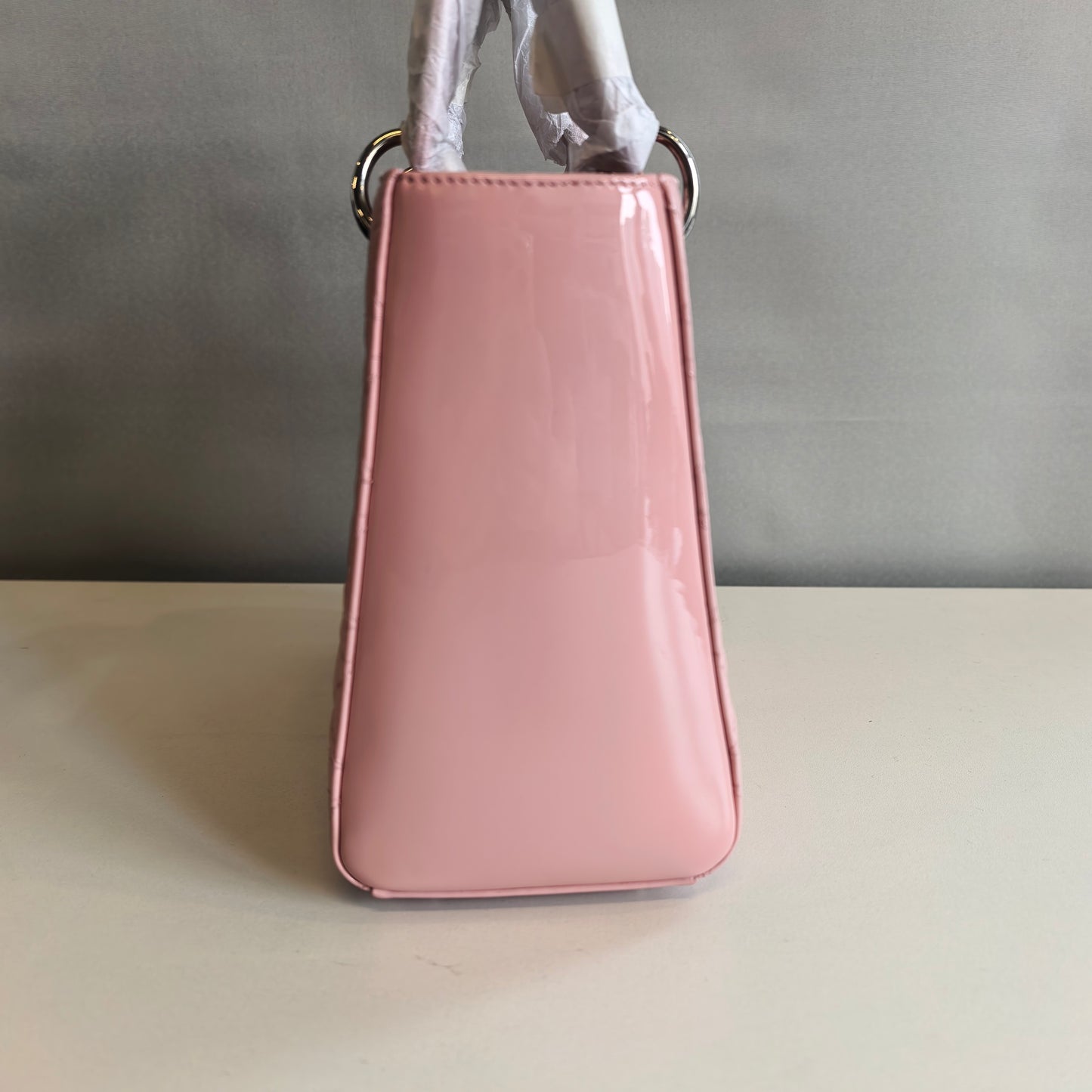 Dior - Lady Dior - Patent leather - Pink - (medium)