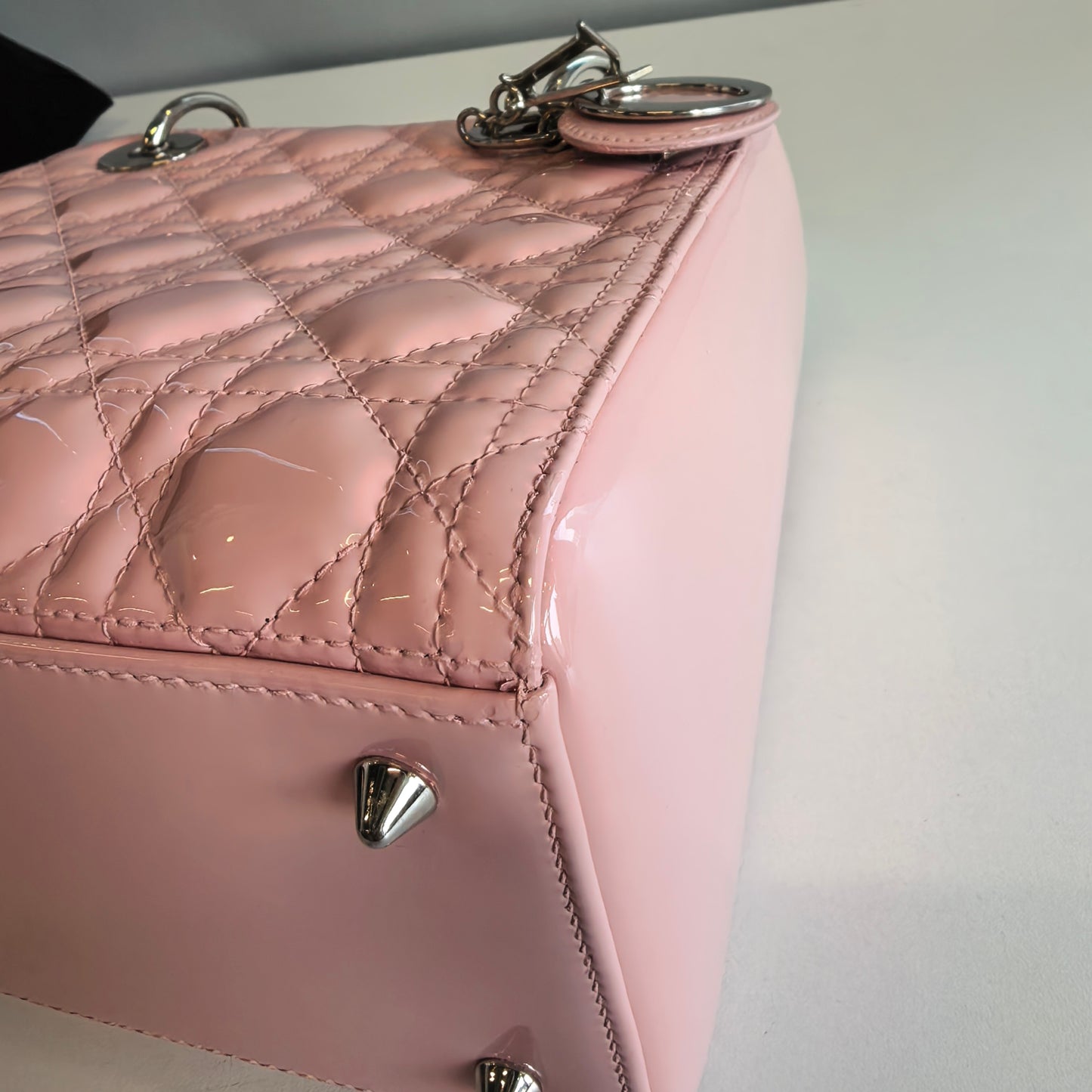 Dior - Lady Dior - Patent leather - Pink - (medium)