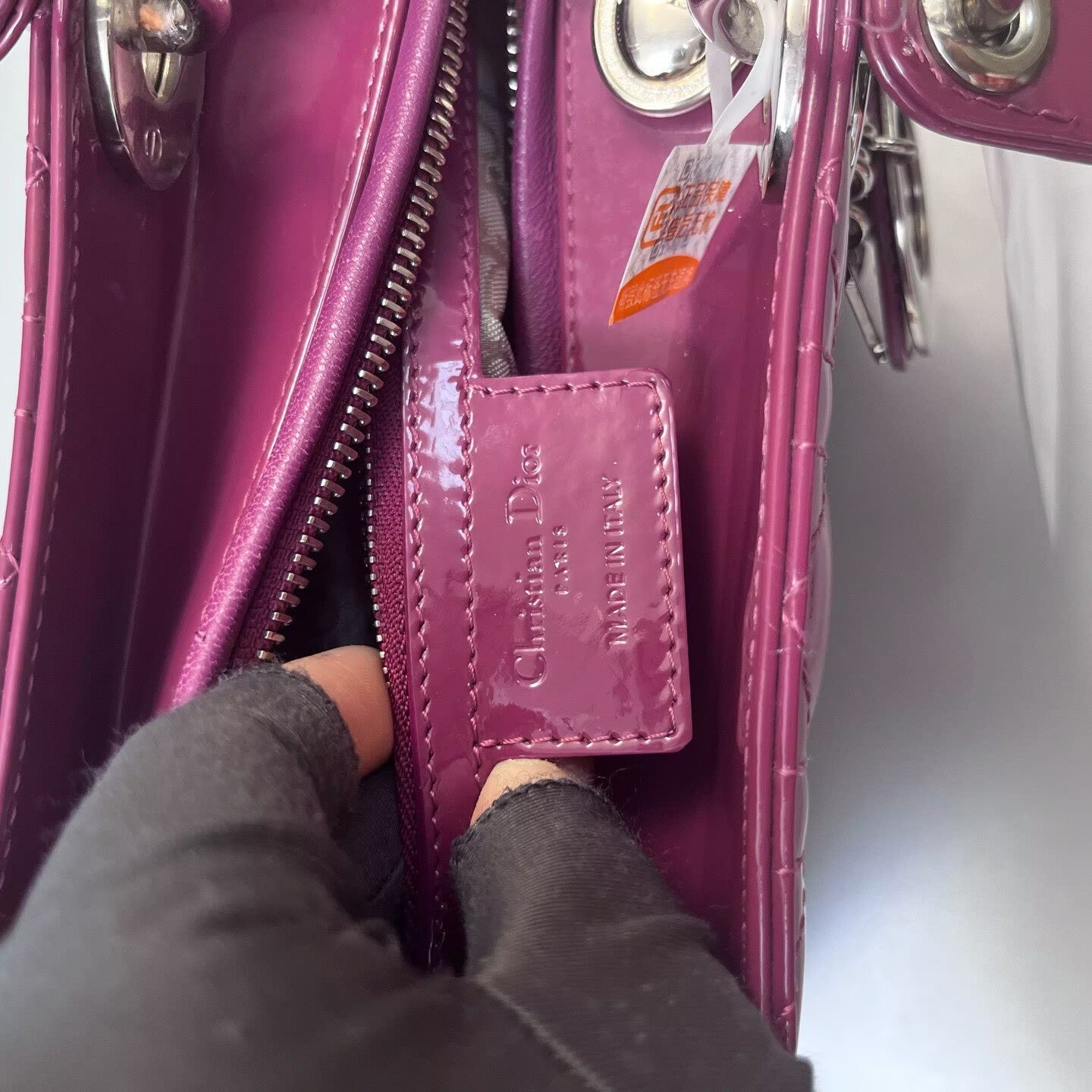 Dior - Lady Dior - Patent leather - Pink - (medium)