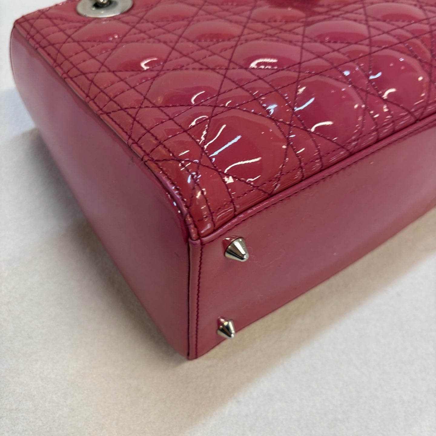 Dior - Lady Dior - Patent leather - Pink - (medium)