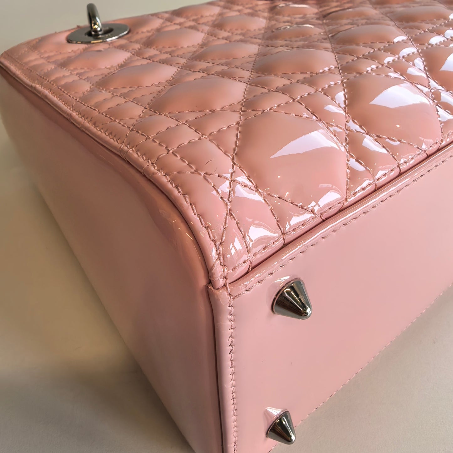 Dior - Lady Dior - Patent leather - Pink - (medium)