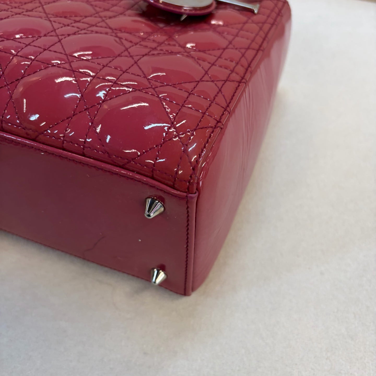 Dior - Lady Dior - Patent leather - Pink - (medium)