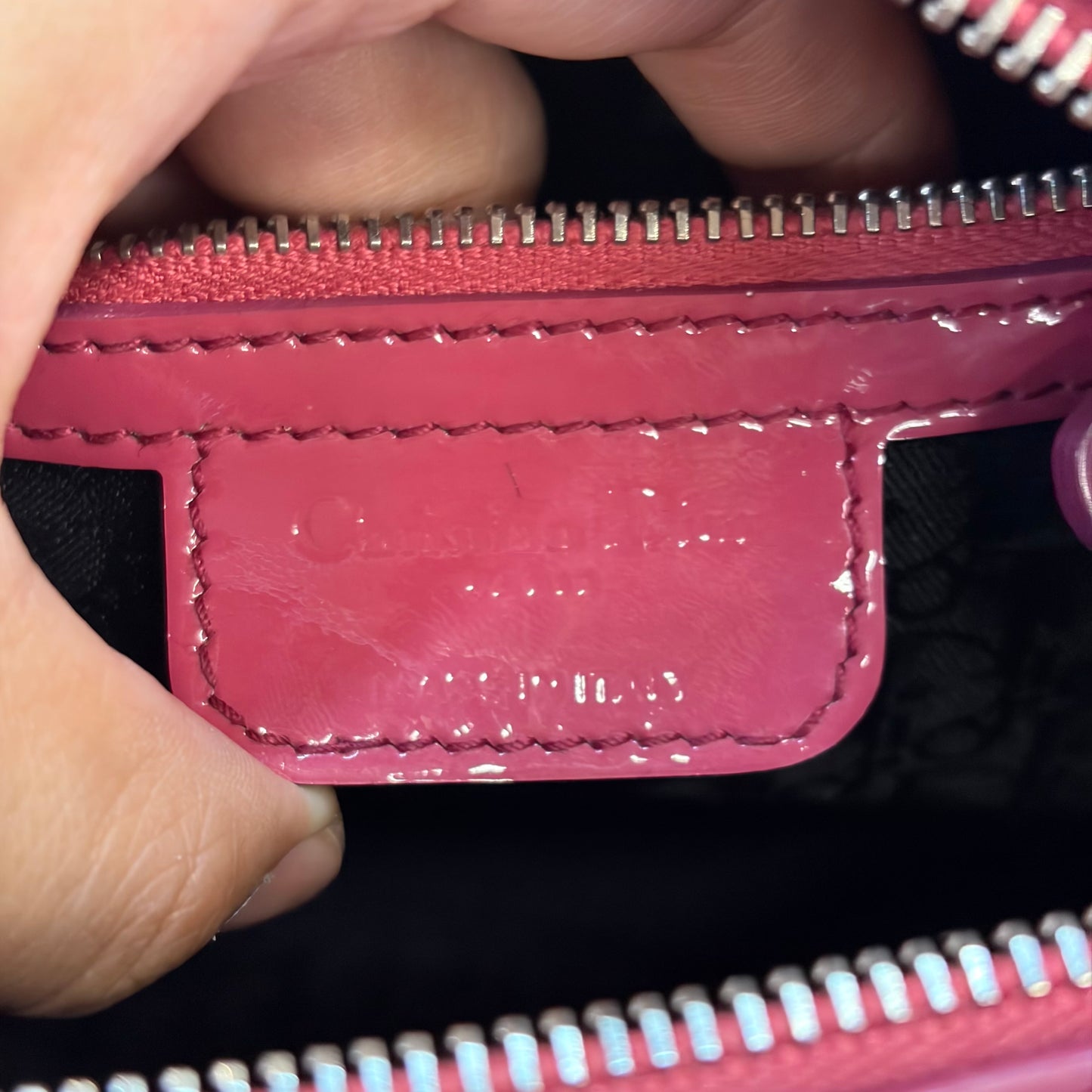 Dior - Lady Dior - Patent leather - Pink - (medium)