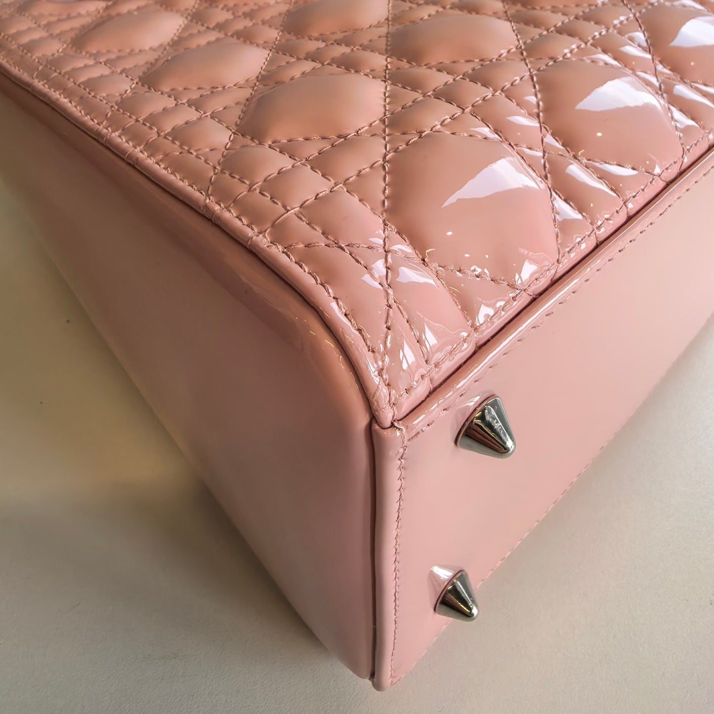 Dior - Lady Dior - Patent leather - Pink - (medium)
