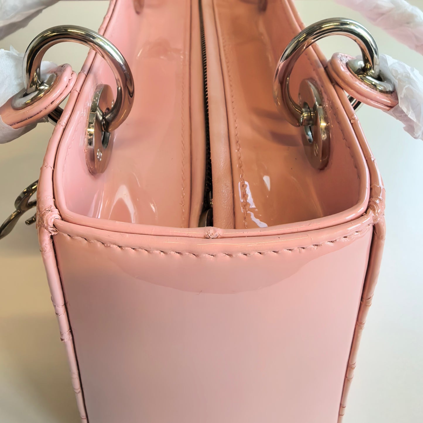 Dior - Lady Dior - Patent leather - Pink - (medium)