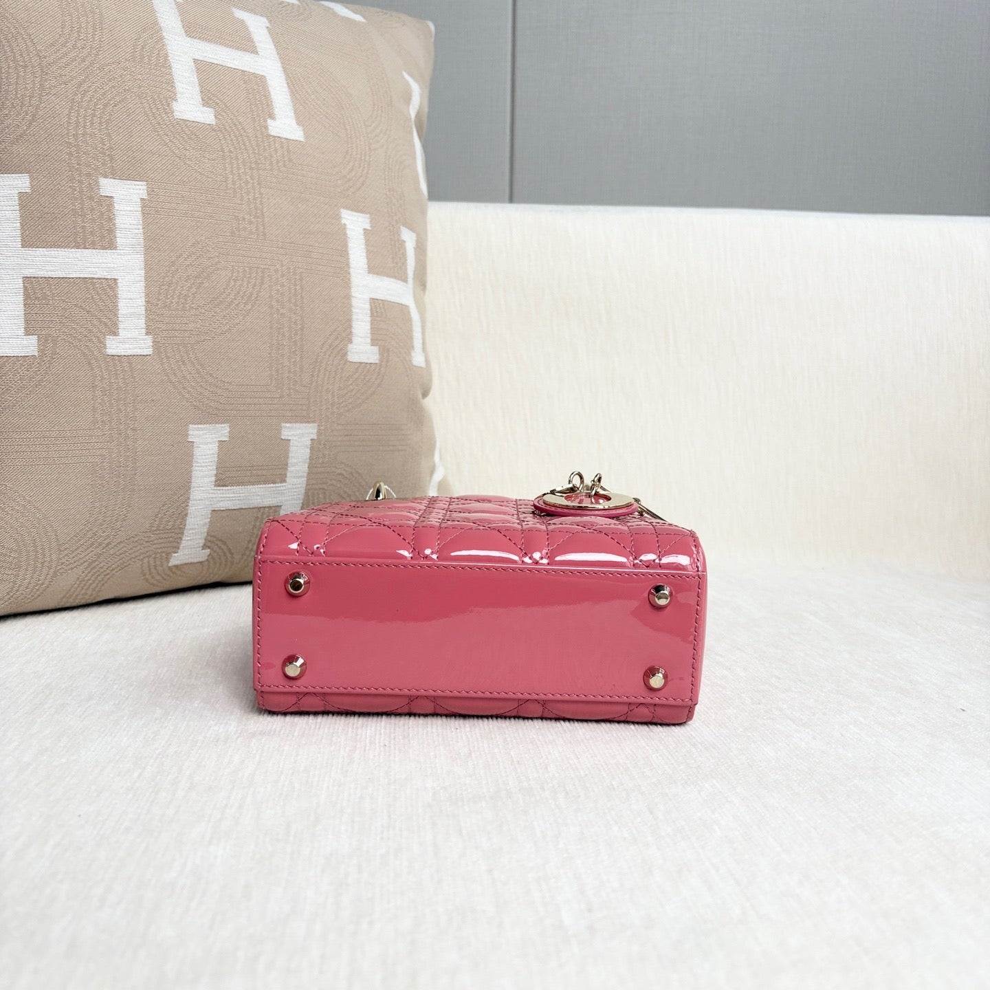 Dior - Lady Dior - Patent leather - Pink - (mini)