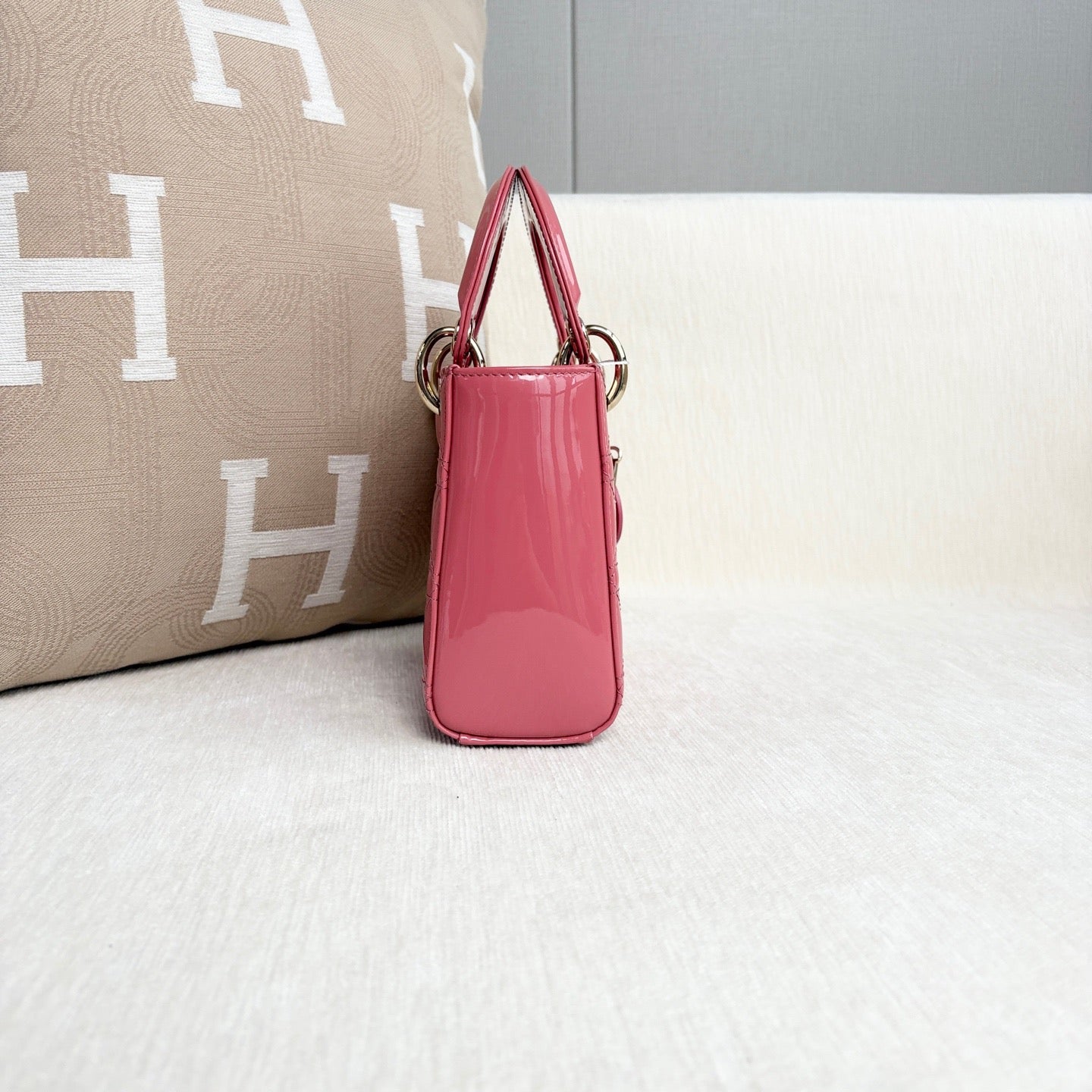 Dior - Lady Dior - Patent leather - Pink - (mini)