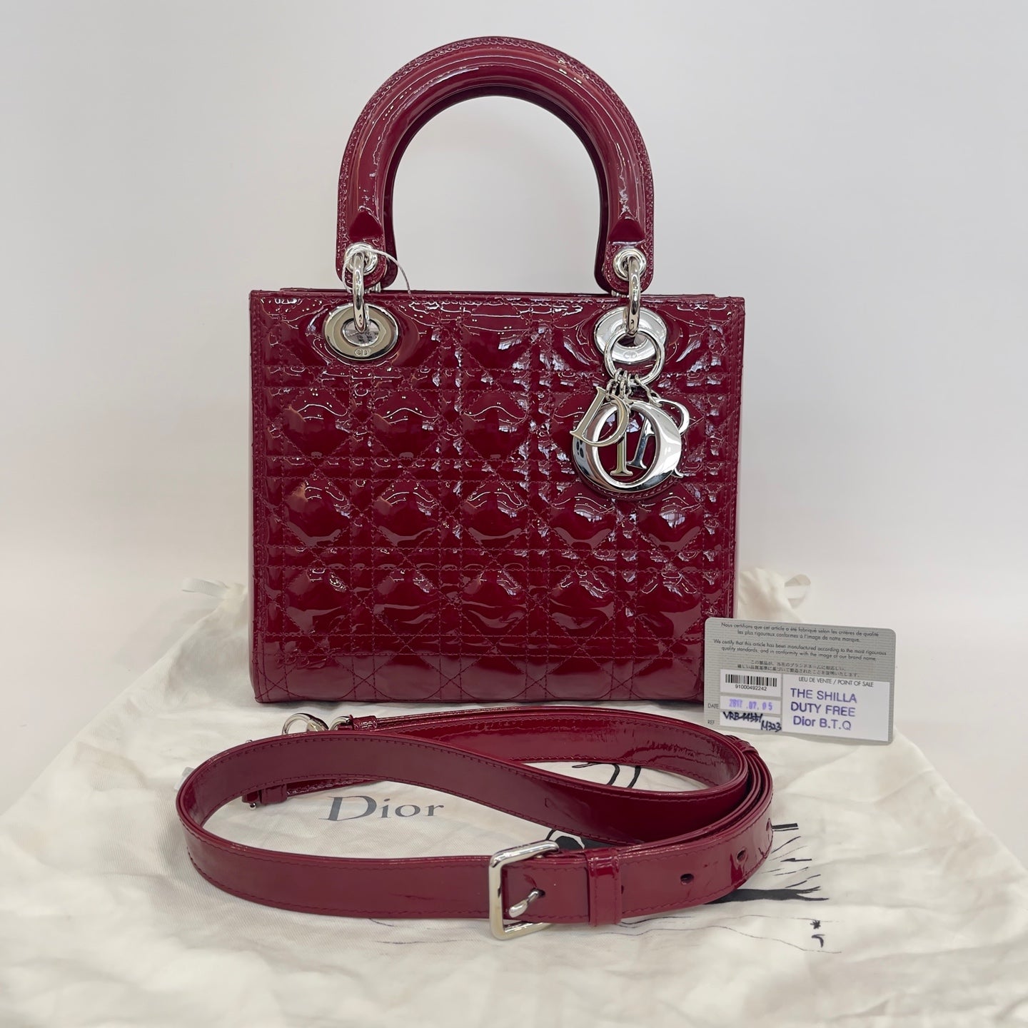 Dior - Lady Dior - Patent leather - Red - (medium)