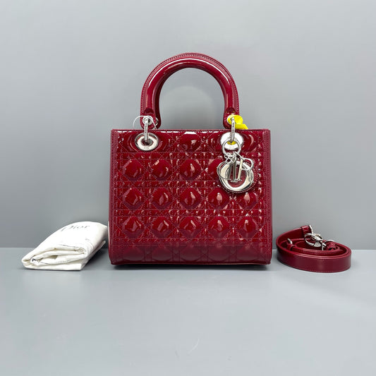 Dior - Lady Dior - Patent leather - Red - (medium)