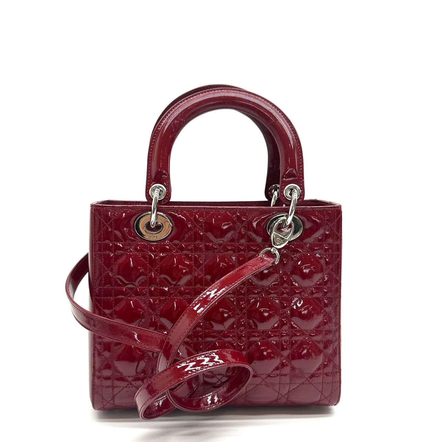 Dior - Lady Dior - Patent leather - Red - (medium)
