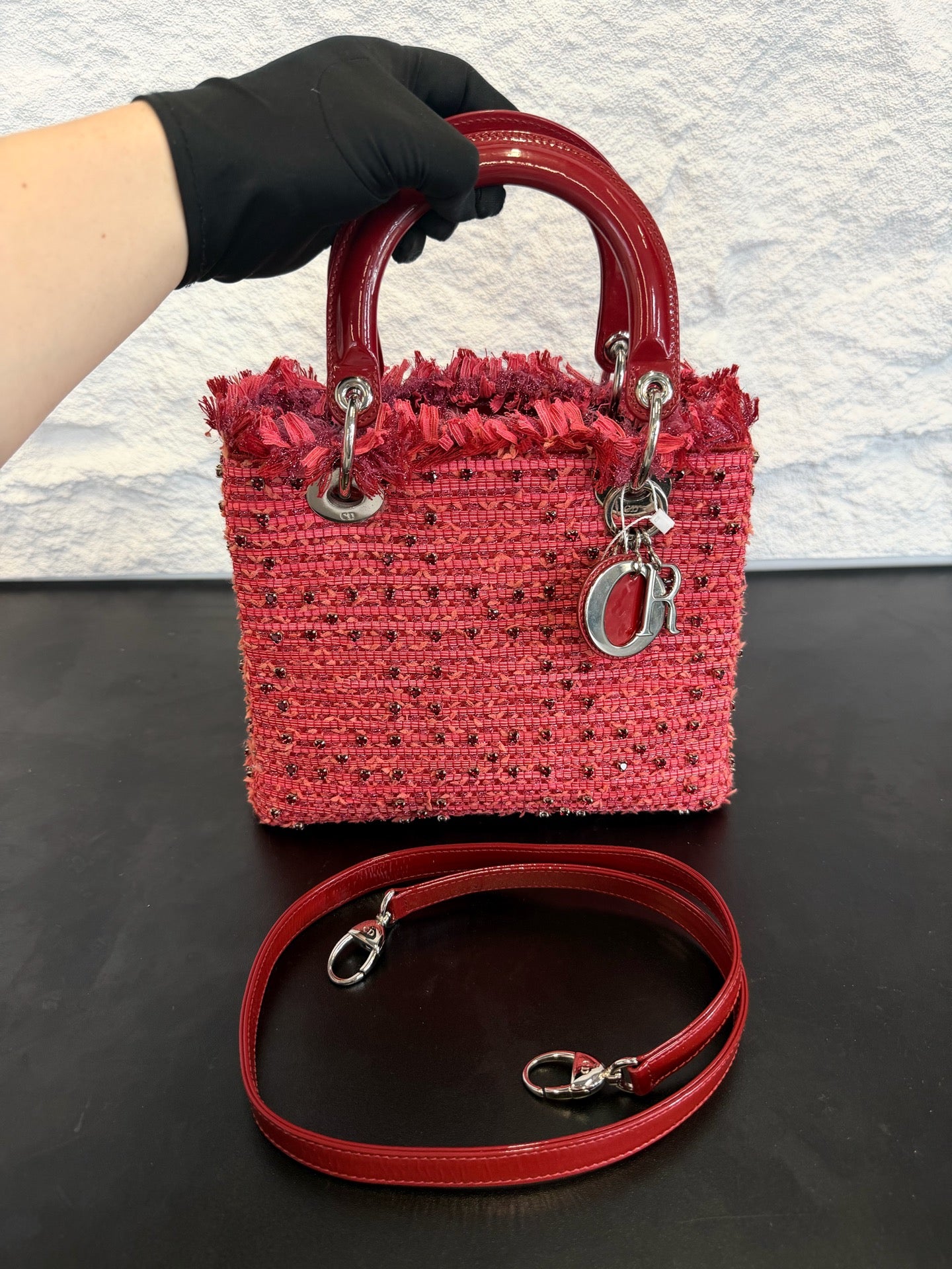 Dior - Lady Dior - Patent leather - Red - (medium)