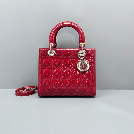 Dior - Lady Dior - Patent leather - Red - (medium)