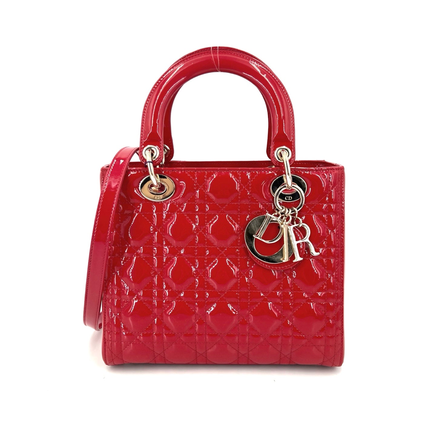 Dior - Lady Dior - Patent leather - Red - (medium)