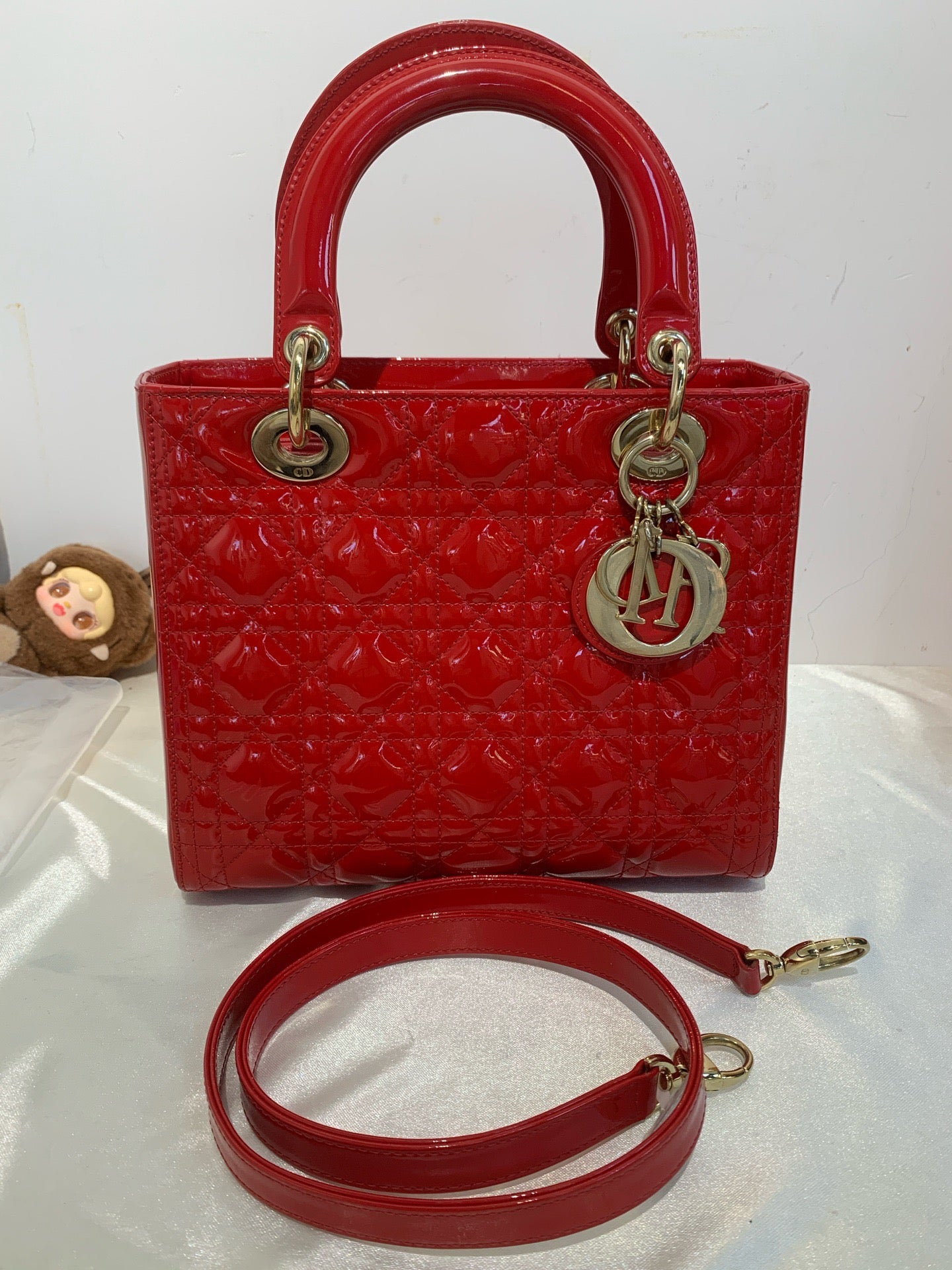 Dior - Lady Dior - Patent leather - Red - (medium)