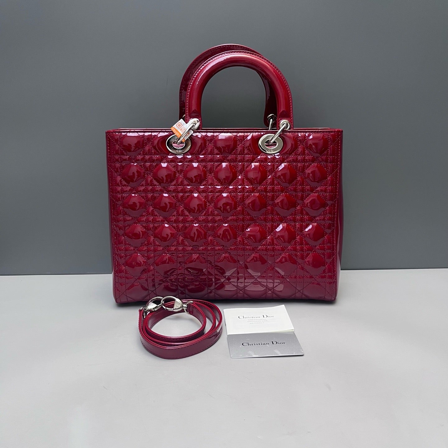 Dior - Lady Dior - Patent leather - Red - (Medium)