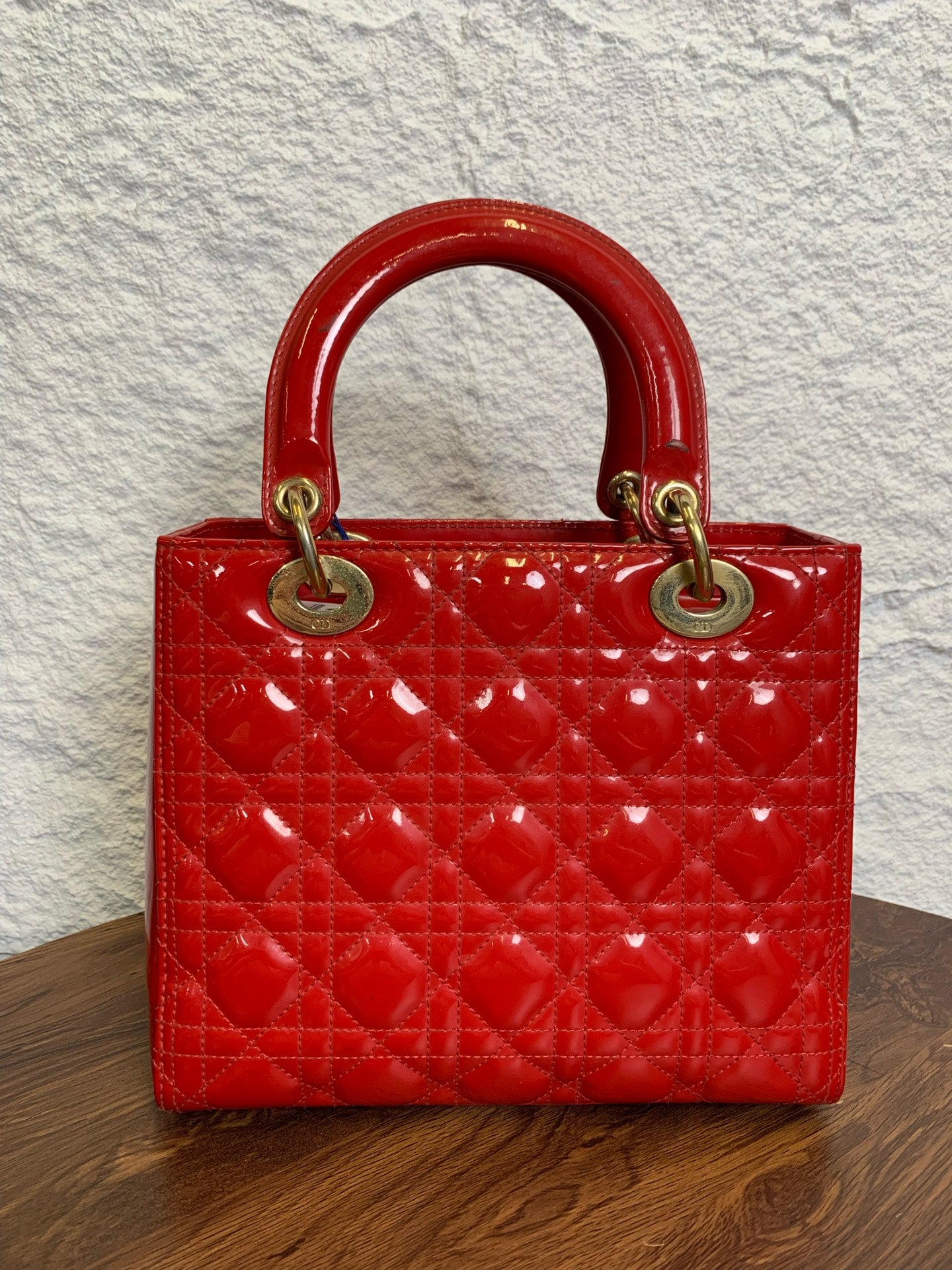 Dior - Lady Dior - Patent leather - Red - (medium)