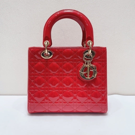 Dior - Lady Dior - Patent leather - Red - (Medium)
