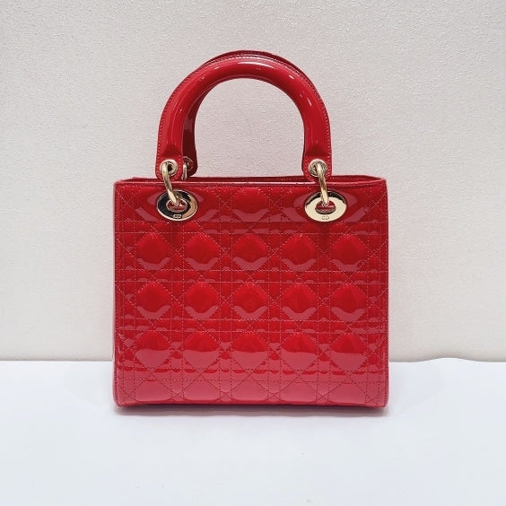 Dior - Lady Dior - Patent leather - Red - (Medium)