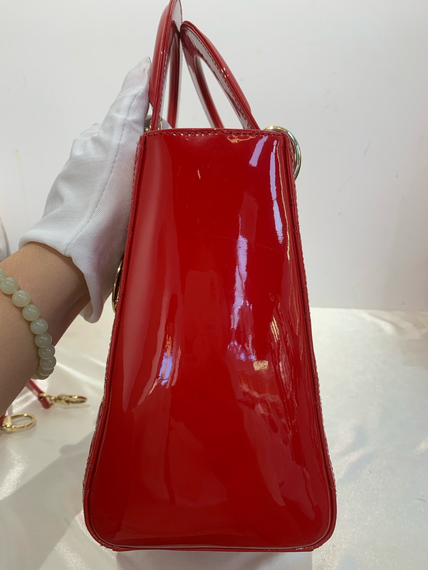 Dior - Lady Dior - Patent leather - Red - (medium)